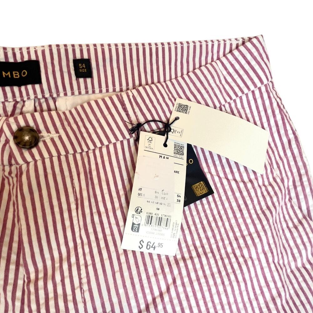 Piombo Striped Seersucker Shorts 38 - Picture 2 of 4